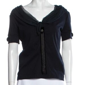 Dolce & Gabbana Cowl Neck Short Sleeve Top size S/M Blouse Formal